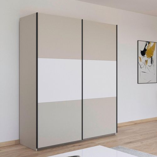 Rauch Neo 175cm 2 Door Sliding Wardrobe - Champagne and Alpine White