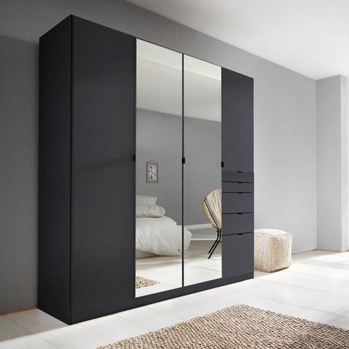Rauch Ontario 181cm 4 Door Combi Wardrobe - Metallic Dark Grey