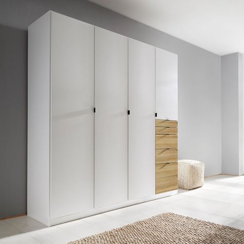 Rauch Ontario 181cm 4 Door Wardrobe with Drawer - Alpine White and Sonoma Oak