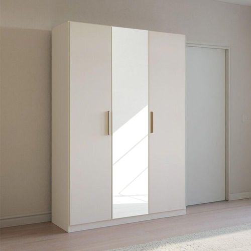 Rauch Skandi 136cm 3 Door Wardrobe with Mirror - Alpine White