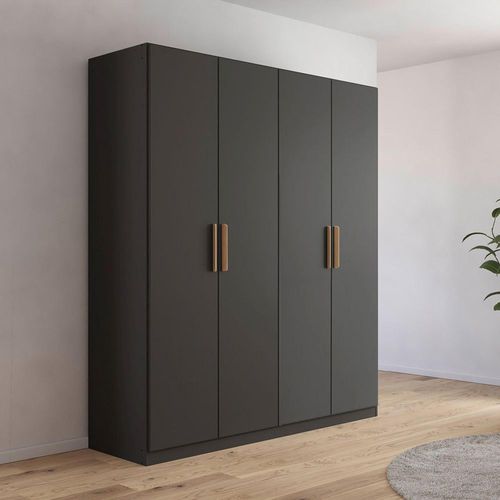 Rauch Skandi 181cm 4 Door Wardrobe - Metallic Dark Grey