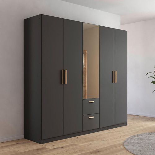 Rauch Skandi 226cm 5 Door Combi Wardrobe - Metallic Dark Grey