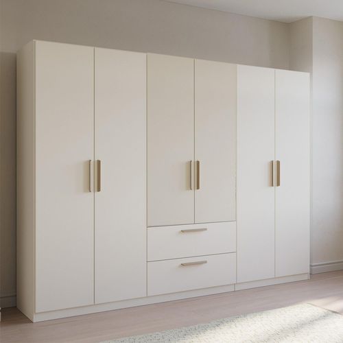 Rauch Skandi 271cm 6 Door Wardrobe with Drawer - Alpine White