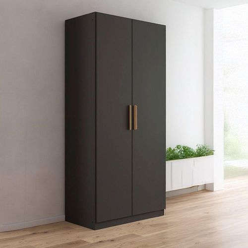Rauch Skandi 91cm 2 Door Wardrobe - Metallic Dark Grey