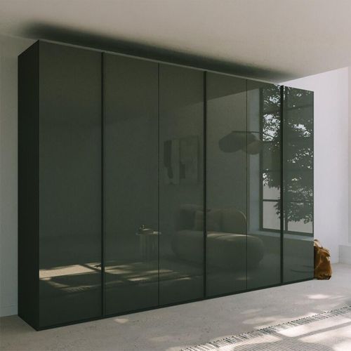 Rauch Skat Meridian 301cm 6 Door Wardrobe - Graphite and Basalt Glass