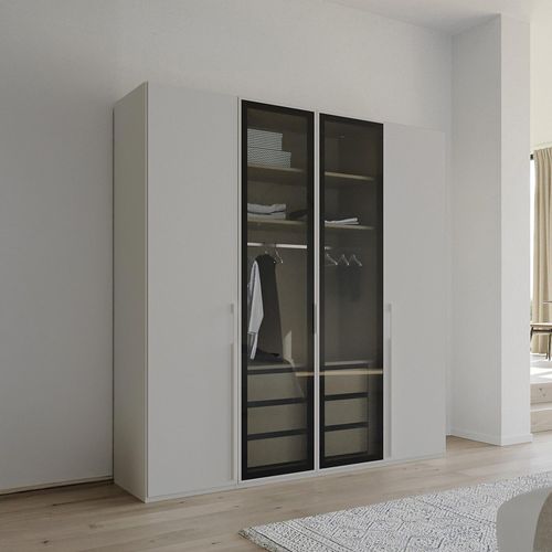 Rauch Skat Shine 201cm 4 Door Wardrobe - Silk Grey