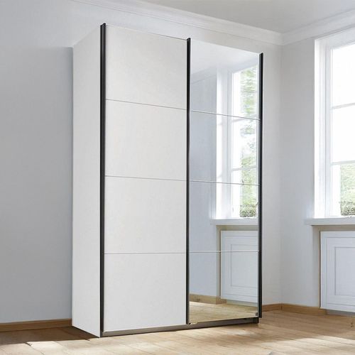 Rauch Subito 136cm 2 Door Sliding Wardrobe with Mirror - Alpine White