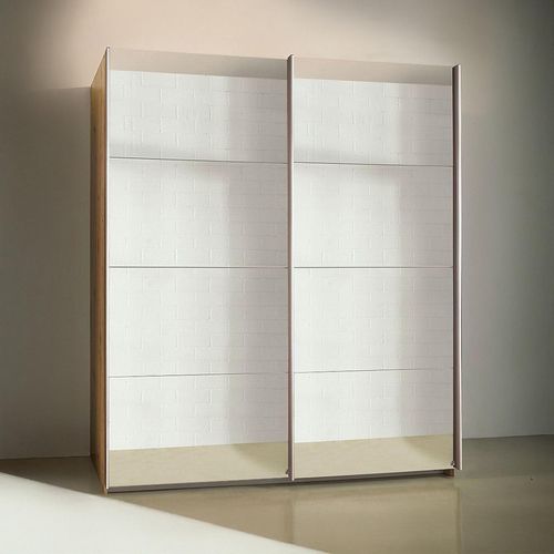 Rauch Subito 181cm 2 Door Mirrored Sliding Wardrobe - Artisan Oak