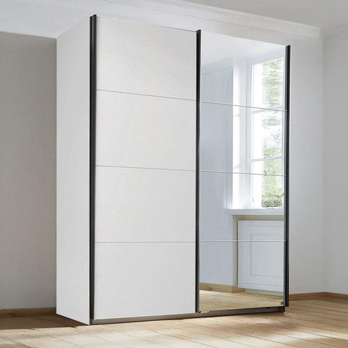 Rauch Subito 181cm 2 Door Sliding Wardrobe with Mirror - Alpine White