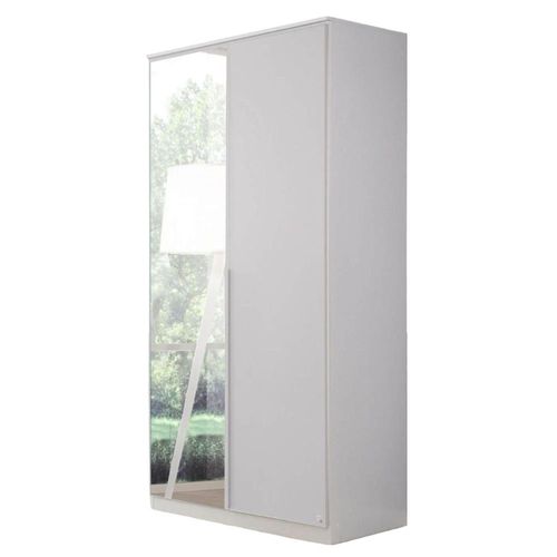 Rauch Texas 91cm 2 Door Wardrobe with Mirror and Extras - Alpine White