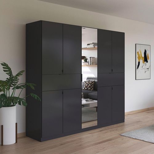 Rauch Ticao 226cm 9 Door Combi Wardrobe - Metallic Dark Grey