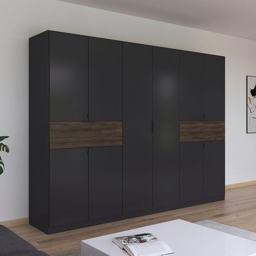 Rauch Ticao 271cm 10 Door Wardrobe - Metallic Dark Grey and Atlantic Dark Oak