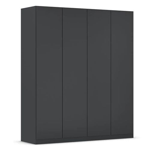 Rauch Wingview Lite 181cm 4 Door Wardrobe - Metallic Dark Grey