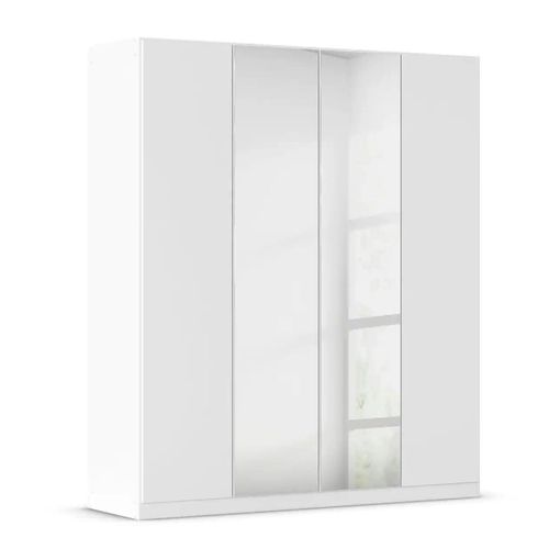Rauch Wingview Lite 181cm 4 Door Wardrobe with Mirror - Alpine White
