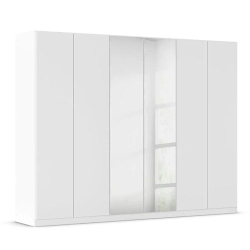 Rauch Wingview Lite 271cm 6 Door Wardrobe with Mirror - Alpine White