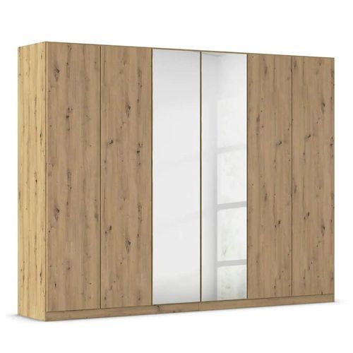 Rauch Wingview Lite 271cm 6 Door Wardrobe with Mirror - Artisan Oak