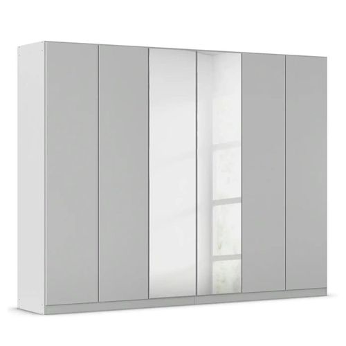 Rauch Wingview Lite 271cm 6 Door Wardrobe with Mirror - Silk Grey