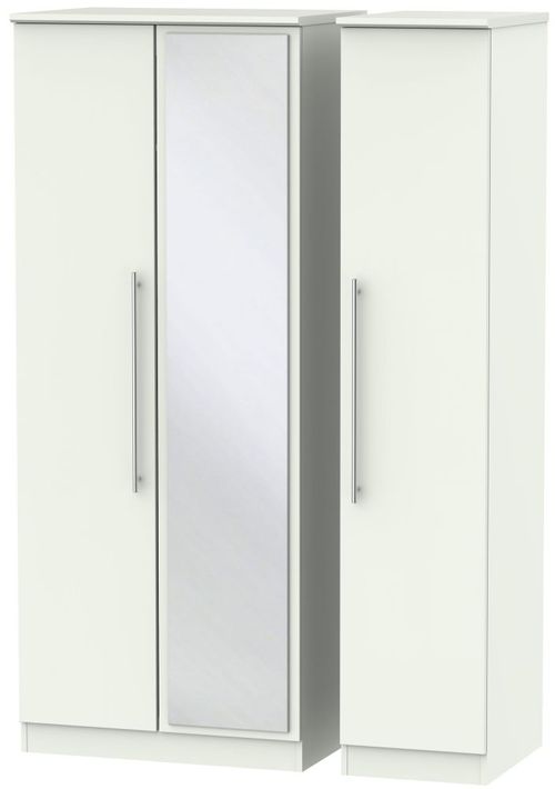 Sherwood Porcelain 3 Door Triple Wardrobe - 1 Mirror