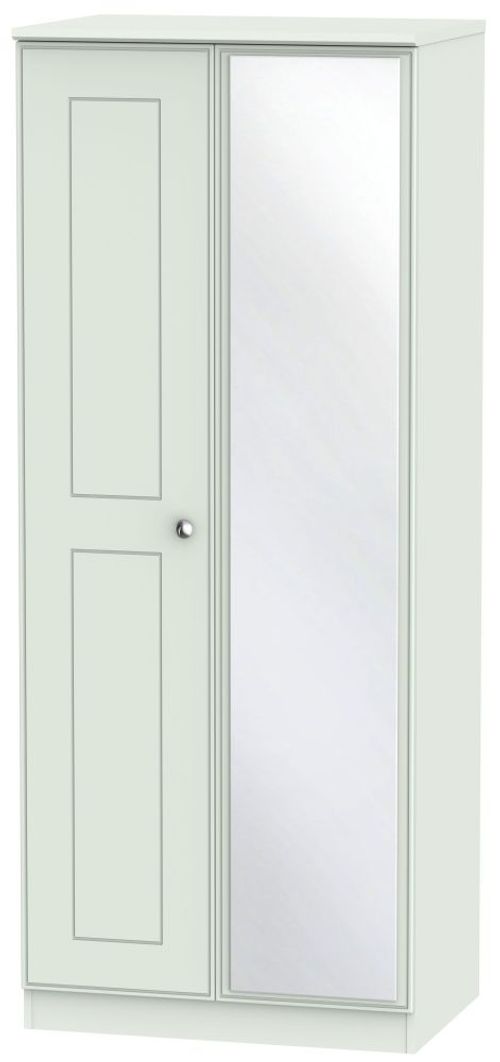 Victoria Grey 2 Door Wardrobe - 1 Mirror