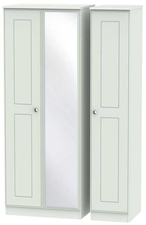 Victoria Grey 3 Door Tall Triple Wardrobe - 1 Mirror