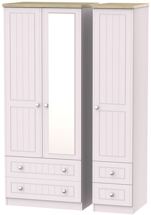 Vienna Cashmere 3 Door Combi Wardrobe - 1 Mirror