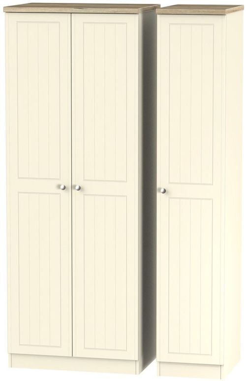 Vienna Cream 3 Door Tall Triple Wardrobe