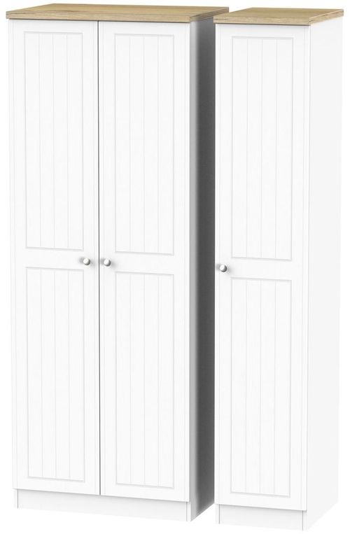 Vienna Porcelain 3 Door Tall Triple Wardrobe