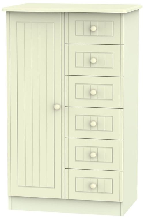 Warwick Cream 1 Door Midi Wardrobe