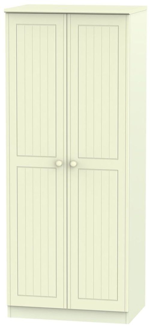 Warwick Cream 2 Door Plain Wardrobe
