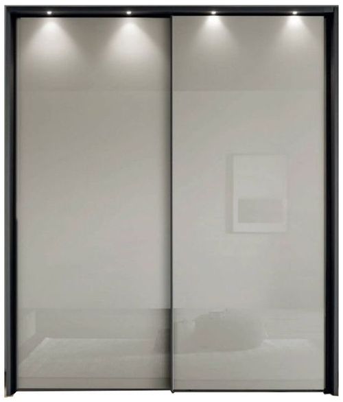 Nizza Sliding Wardrobe - 2 Door - Champagne Glass
