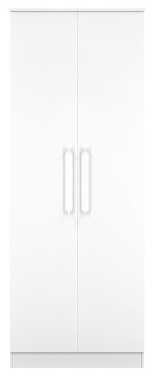 Worcester White 2 Door Plain Tall Wardrobe