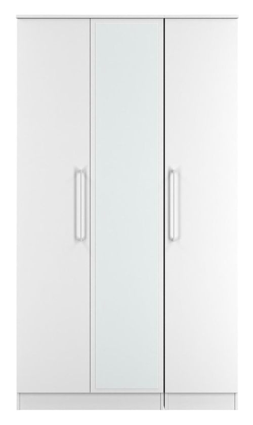Worcester White 3 Door Mirror Tall Triple Wardrobe