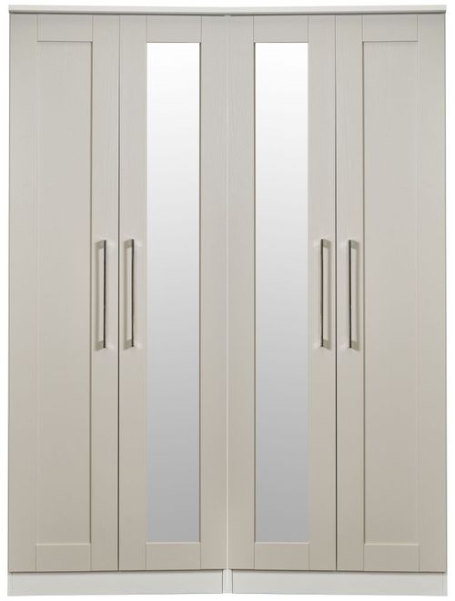 York Cashmere 4 Door Tall Mirror Wardrobe