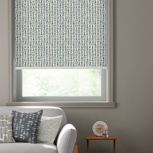 MissPrint Roller Blind - Hieroglyph Lead