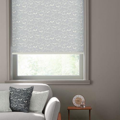 MissPrint Roller Blind - Saplings Cloud Grey