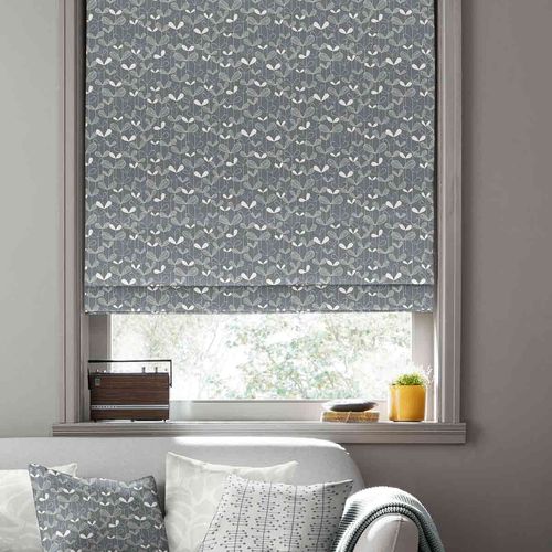 Missprint Roman Blind - Saplings Graphite