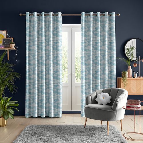 Skinny Dip Curtain - Clouds Blue