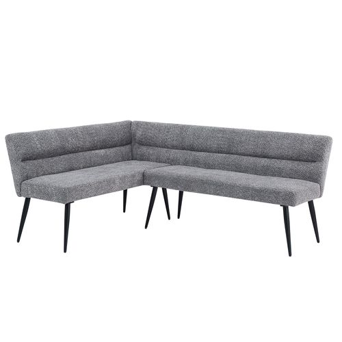 Monza Corner Dining Bench - Grey Fabric - LHF
