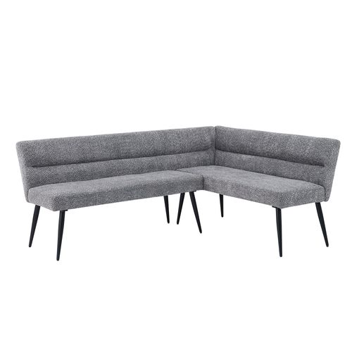 Monza Corner Dining Bench - Grey Fabric - RHF
