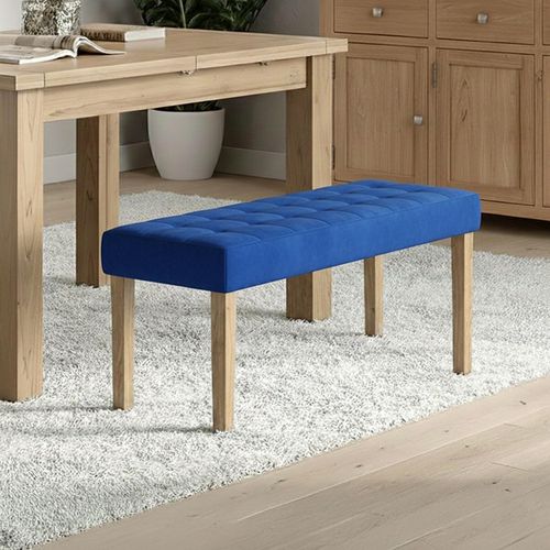 Ashbury Dining Bench - Small - Blue Fabric