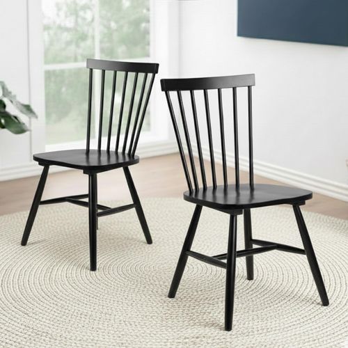 Riano Dining Chair - Set of 2 - Black - Spindle