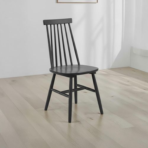 Alassio Dining Chair - Set of 2 - Spindle Back - Black