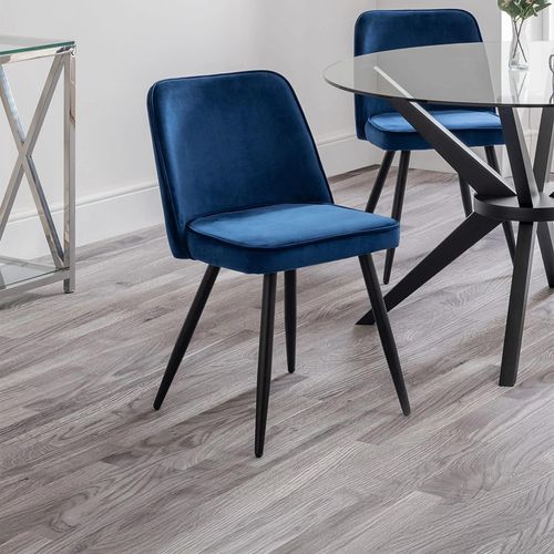 Burgess Dining Chair - Set of 2 - Blue Fabric