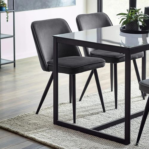 Burgess Dining Chair - Set of 2 - Grey Fabric