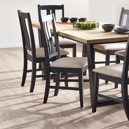 Hilton Dining Chair - Set of 2 - Black Wood