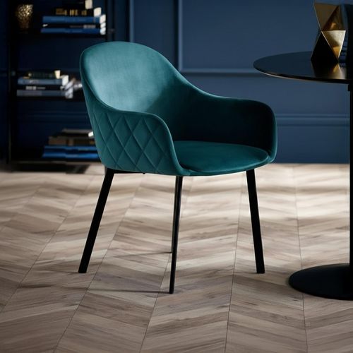 Lima Dining Chair - Set of 2 - Teal Fabric