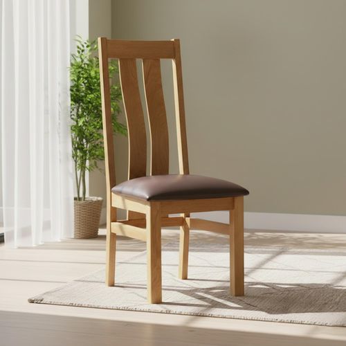 Appleby Dining Chair - Set of 2 - Oak - Arizona Slatted Back