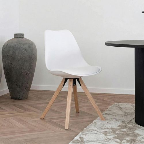 Bergen Dining Chair - Set of 2 - White Faux Leather