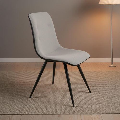 Cassino Dining Chair - Set of 2 - Grey Fabric
