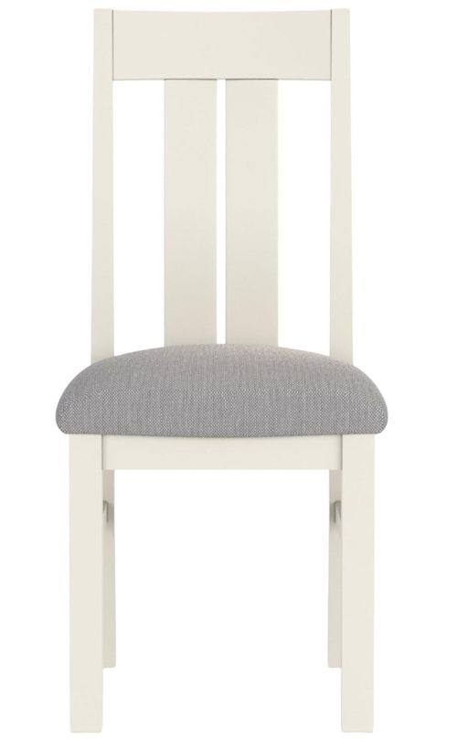 2 x Arden Grey Painted Slatted Back Dining Chair